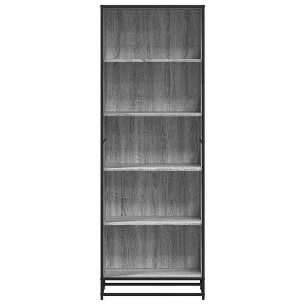 vidaXL Bookcase Grey sonoma Engineered wood Tall Bookcase Rectangular