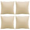 vidaXL Sofa Cushion Set of 4 Beige 100% Polyester 16 x 16 in