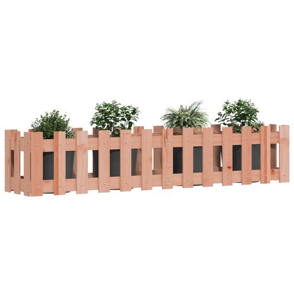 vidaXL Garden Raised Bed Brown Solid Douglas wood 59.1 x 11.8 x 11.8 in