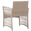 vidaXL Garden Armchair Set of 2 Beige Poly rattan Standard