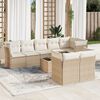 vidaXL Garden Sofa Set Beige, Cream White