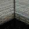 vidaXL Garden Bar Set Grey Poly rattan, powder-coated steel, 100% polyester