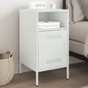vidaXL Bedside Cabinet White Cold-rolled steel Compact Adjustable Feet