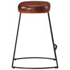 vidaXL Bar Stool Set of 2 Dark Brown Powder-Coated Iron Medium Durable