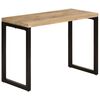 vidaXL Dining Table Mango wood finish, Black frame Solid mango wood, steel