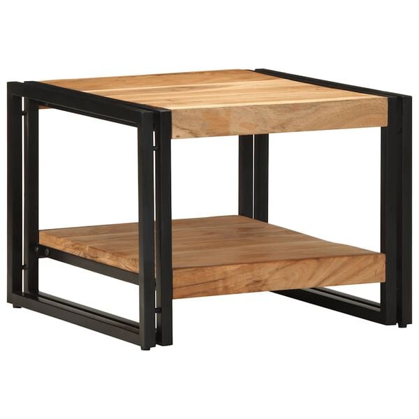 vidaXL Coffee Table Acacia wood tone, Black Solid Acacia wood, Iron