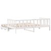 vidaXL Daybed With Trundle White Solid pinewood