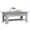 vidaXL Coffee Table Grey Sonoma Engineered Wood 40.2 x 21.7 x 16.5 in