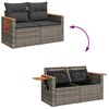 vidaXL Garden Sofa Set Grey
