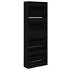 vidaXL Shoe Cabinet Black Engineered wood Slim Shoe Cabinet