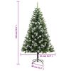 vidaXL Artificial Hinged Christmas Tree 150 LEDs & Flocked Snow 59.1"