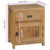 vidaXL Bedside Cabinet Teak Solid Teak Medium Bedside Cabinet