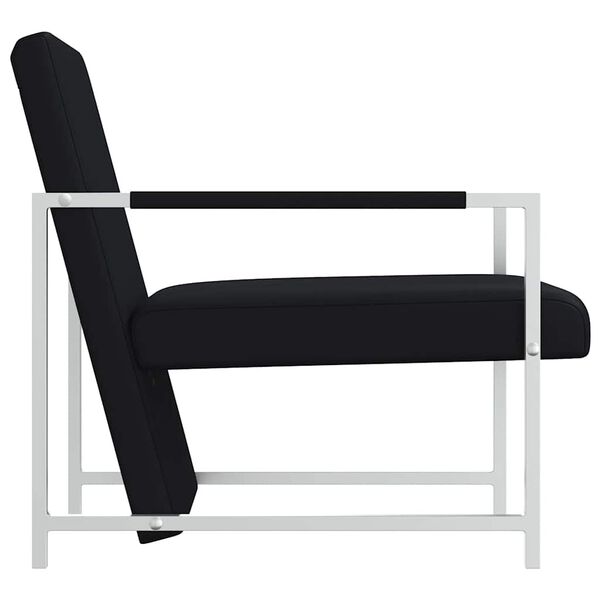 vidaXL Armchairs Black PVC 94%, Cotton 4%, Polyester 2% Compact