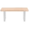 vidaXL Basin Shelf Oak and White Solid oak wood, Steel Medium