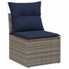 vidaXL Garden Sofa Set with Cushion 7 pcs Grey Poly Rattan