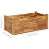 vidaXL Garden Raised Bed Natural wood color Solid acacia wood