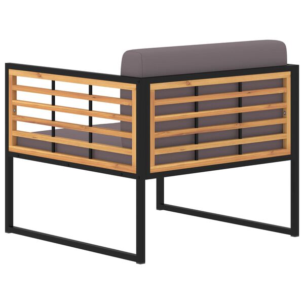 vidaXL Garden Chair Dark grey Solid acacia wood Durable Garden Chair