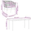 vidaXL Garden Dining Set Grey PE rattan Medium Removable Covers