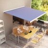 vidaXL Retractable Awning Blue and White