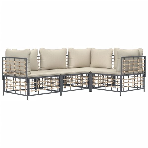 vidaXL Garden Lounge Set Anthracite