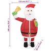 vidaXL Santa Figure Red Polyester, Steel Large Decorative Inlays