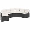 vidaXL Patio Sofa Set Black, Cream white