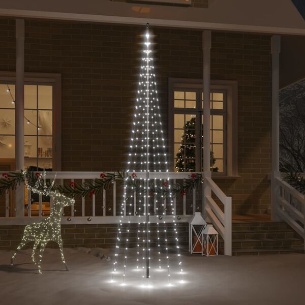 vidaXL Christmas Tree Cold white copper PVC Copper, PVC