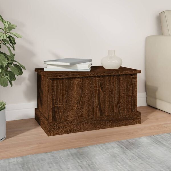 vidaXL Storage Box Brown Oak Engineered Wood Compact Storage Box