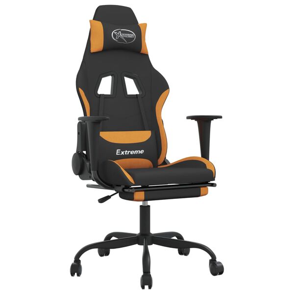 vidaXL Gaming Chair Black and Orange
