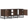 vidaXL TV Cabinet Brown Oak Engineered Wood, Metal Medium TV Cabinet