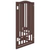 vidaXL Dog Gate Set of 6 Brown Oak Poplar Wood