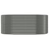 vidaXL Garden Raised Bed Grey Powder-coated steel Large Durable