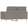 vidaXL 2-seater Sofa Taupe Polyester 55.1 in Modern 2-Seater Sofa