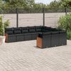 vidaXL Garden Sofa Set Black