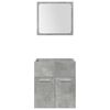 vidaXL Bathroom Furniture Set Concrete gray Engineered wood, Ceramic, Glass