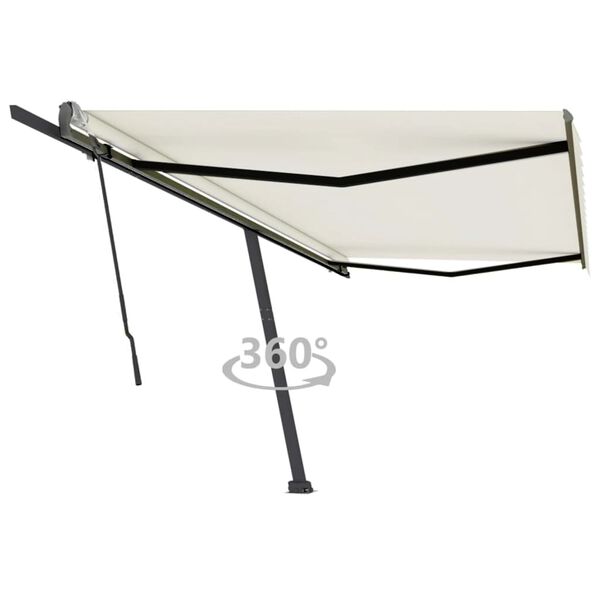 vidaXL Retractable Awning Cream