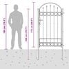 vidaXL Fence Gate Gray 39.4"x 68.9" Powder-coated steel