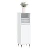 vidaXL Bathroom Cabinet White Engineered Wood 11.8 in x 11.8 in x 39.4 in