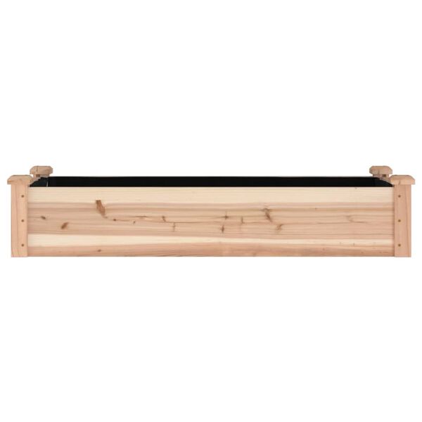vidaXL Garden Raised Bed Natural wood Solid fir wood, Non-woven fabric