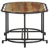 vidaXL Coffee Table Brown and Black Solid reclaimed wood, Iron Medium