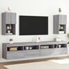 vidaXL TV Stands with LED Lights 2 pcs Gray Sonoma 12"x11.8"x23.6"