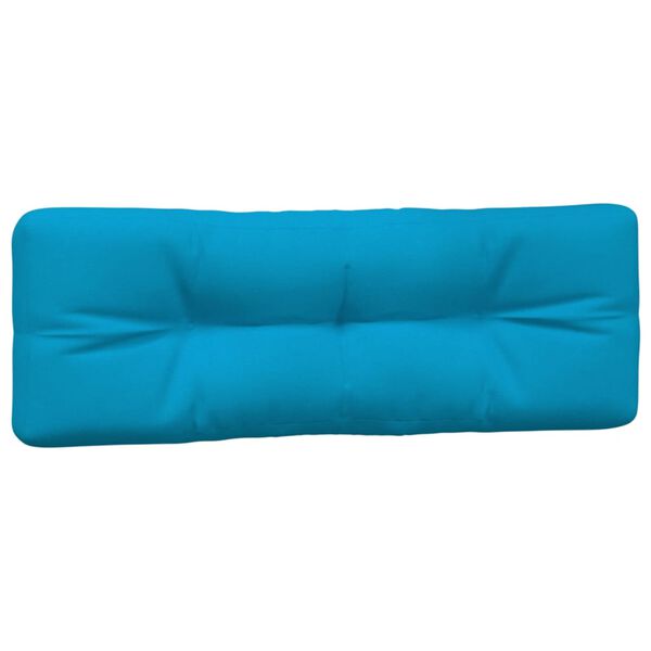 vidaXL Pallet Cushion Blue 100% polyester, Hollow fiber
