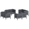 vidaXL Garden Lounge Set Grey Solid pinewood Medium Modular