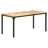 vidaXL Dining Table Natural wood color Rough Mango Wood Medium