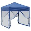 vidaXL Party Tent Blue 210D oxford fabric with silver coating 6.6 x 6.6 ft