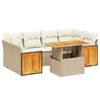 vidaXL Garden Sofa Set Beige PE rattan Large UV-resistant materials
