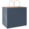 vidaXL Paper Bags 250 pcs with Handles Blue 12.6x8.7x11.0"