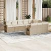 vidaXL Garden Sofa Set Beige, Cream White