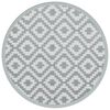 vidaXL Outdoor Carpet Grey and Black Polypropylene (PP) &Oslash;47.2 in