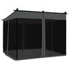 vidaXL Gazebo with Mesh Walls Anthracite 9.8'x9.8' Steel